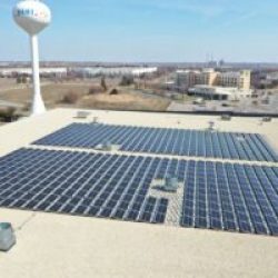 east view of solar panels